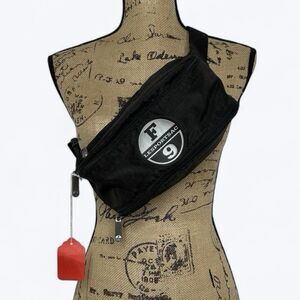 Vtg 90s Lesportsac F9 Fanny Pack Production Sample Waist Bag Black Ripstop Nylon